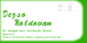 dezso moldovan business card
