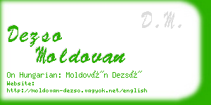 dezso moldovan business card
